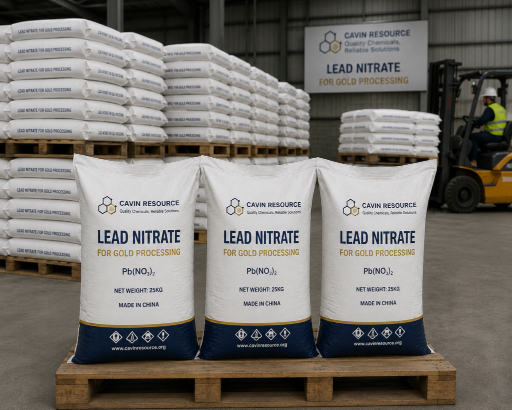 Lead nitrate for gold processing